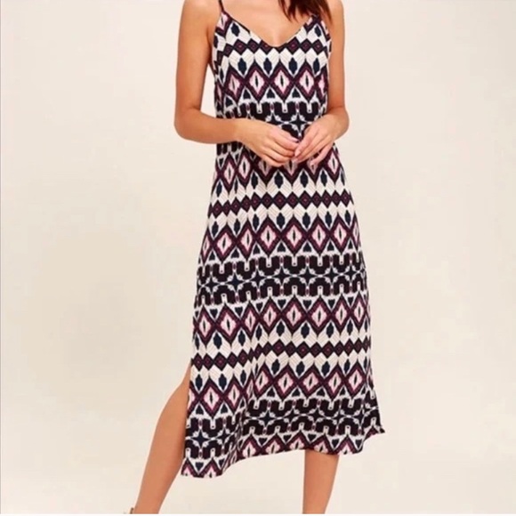 Lulu’s Aztec Midi Dress - Size Small - Picture 1 of 6